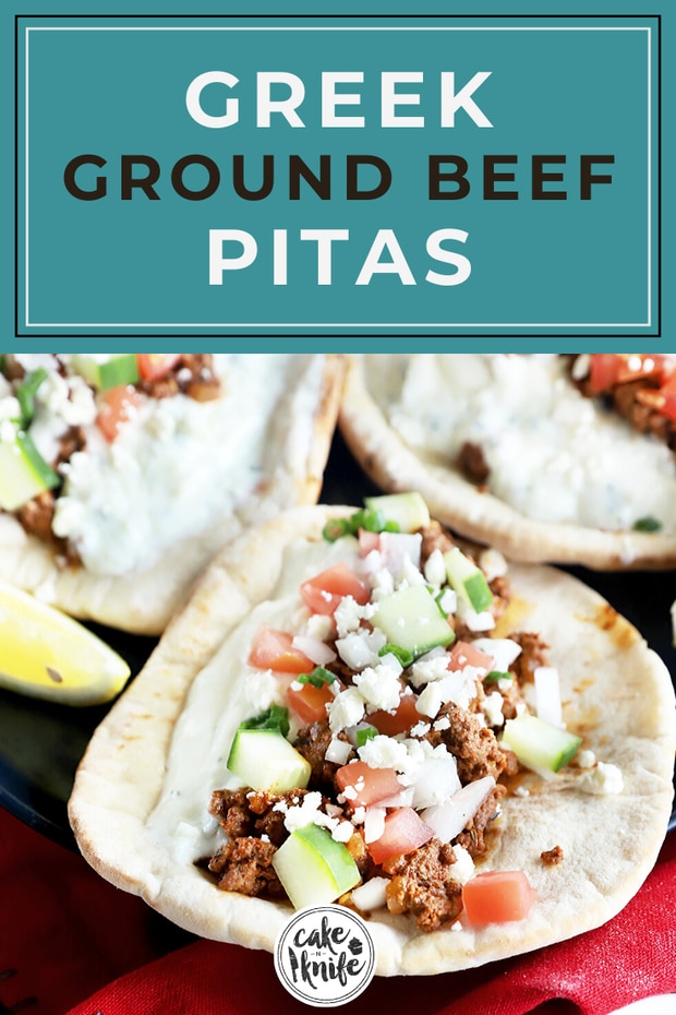 Greek pitas Pinterest graphic