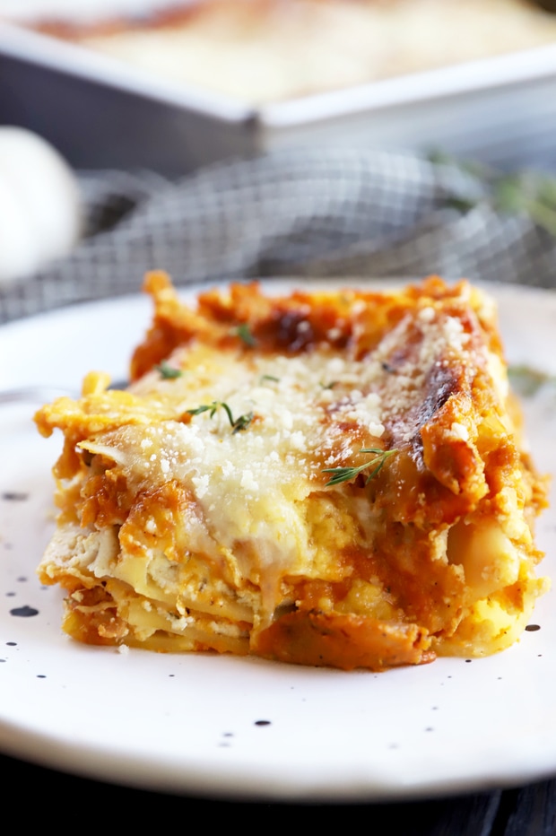 Freezer Spicy Herb Pumpkin Lasagna | Cake 'n Knife