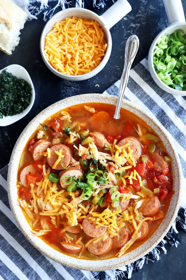 Creole Chicken Pasta Gumbo Soup