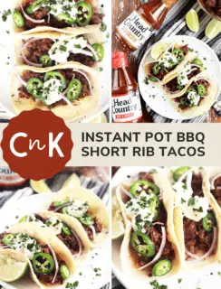 Instant Pot BBQ Short Rib Tacos Pinterest Image