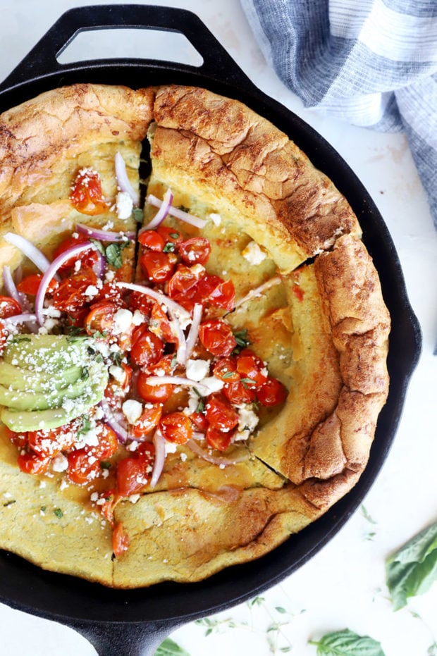 Savory Dutch Baby Dutch Oven Camping Recipe {Easy Breakfast}