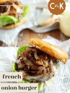 French Onion Burger Pinterest Pin