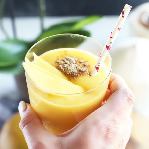 Tropical Coconut Mango Lassi Recipe | Cake 'n Knife