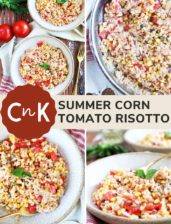 Summer Corn Tomato Risotto Pinterest Image