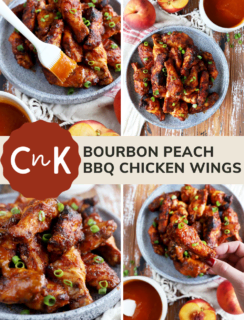 Bourbon Peach BBQ Chicken Wings Pinterest Pin