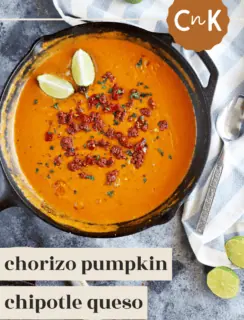 Chorizo Pumpkin Chipotle Queso Dip Pinterest Image