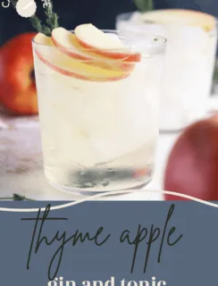 Thyme Apple Gin and Tonic Pinterest Photo