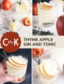 Thyme Apple Gin and Tonic Pinterest Pin