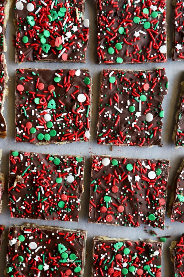 Overhead image of christmas chocolate dessert