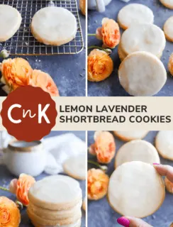 Lemon Lavender Shortbread Cookies Pinterest Graphic