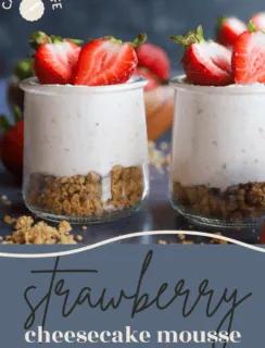 Strawberry Cheesecake Mousse Pinterest Image