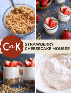 Strawberry Cheesecake Mousse Pinterest Graphic