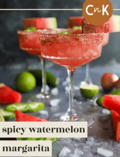 Spicy Watermelon Margarita Pinterest Pin