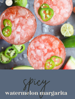 Spicy Watermelon Margarita Pinterest Photo