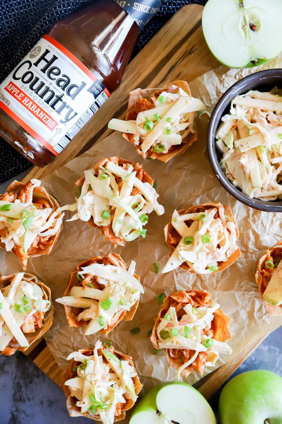 Spicy BBQ Chicken Wonton Cups | Cake 'n Knife