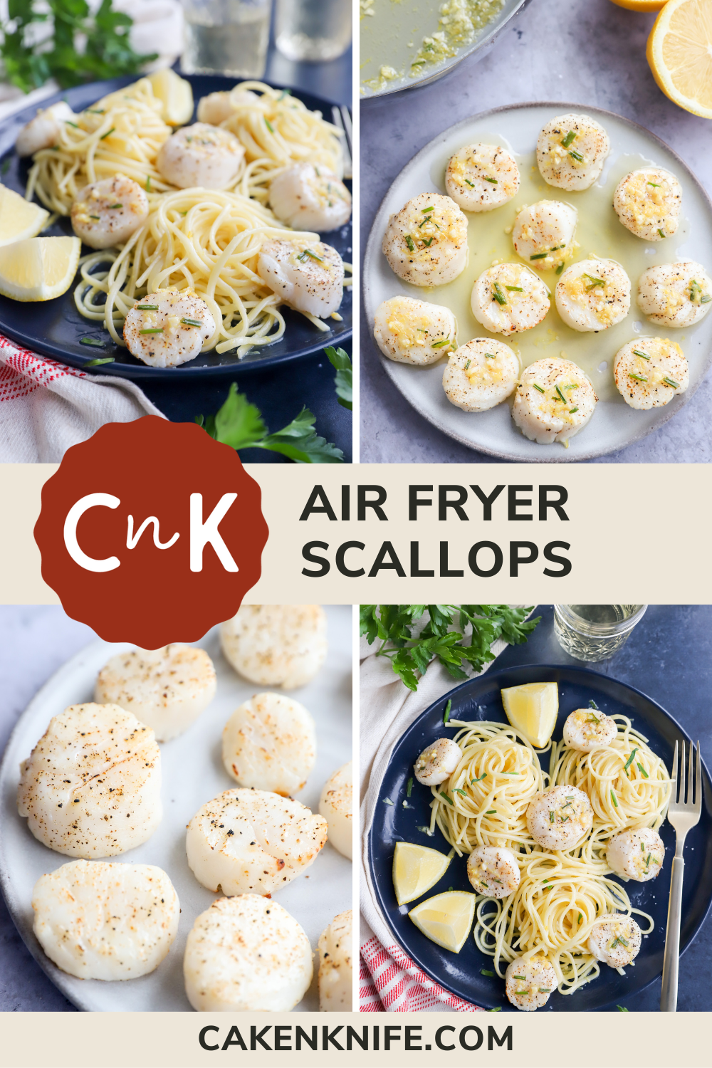 Air Fryer Scallops With Chive Lemon Butter Cake N Knife 8805