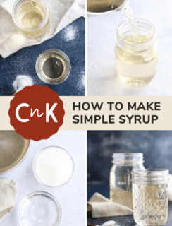 How to make simple syrup recipe Pinterest picture