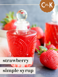 Strawberry simple syrup pinterest image