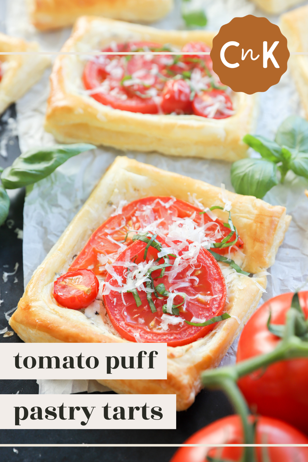 Quick and Delicious Tomato Puff Pastry Tarts | Cake 'n Knife