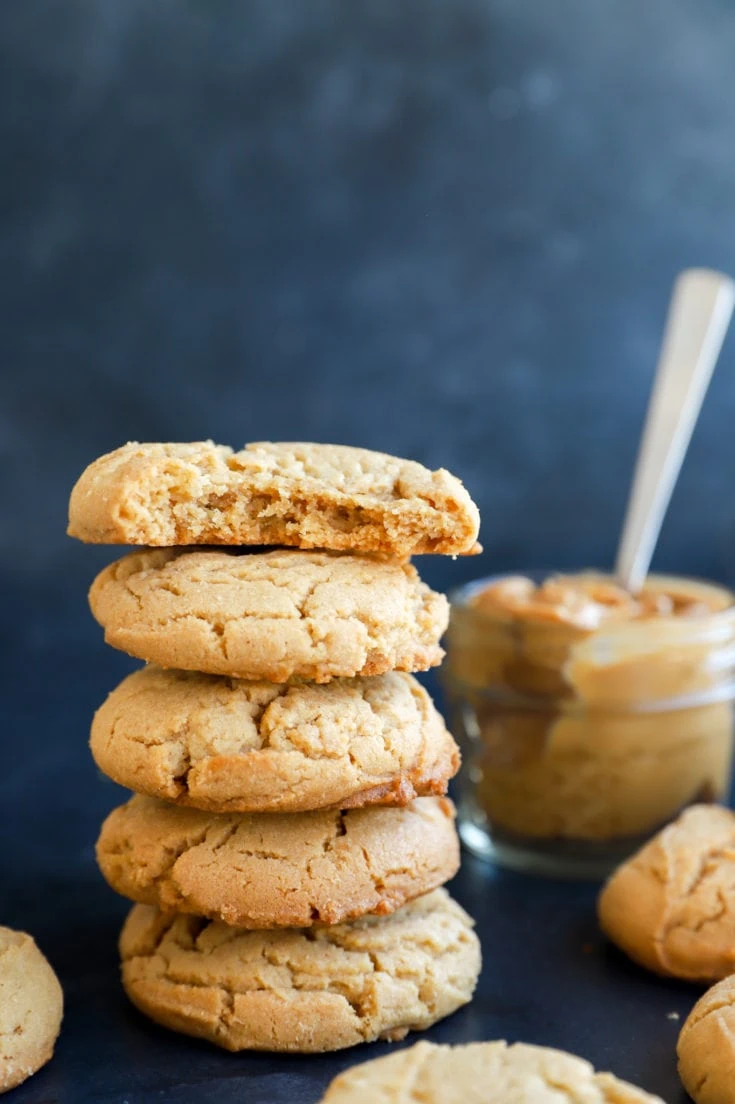 Chewy Peanut Butter Cookies - Rebel Spatula