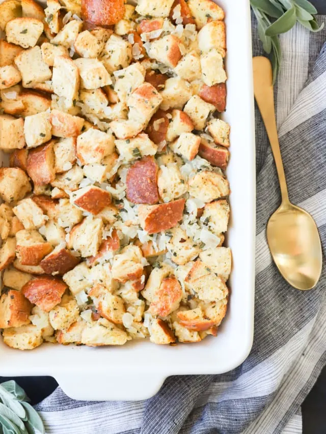 sage and onion stuffing with fresh sage