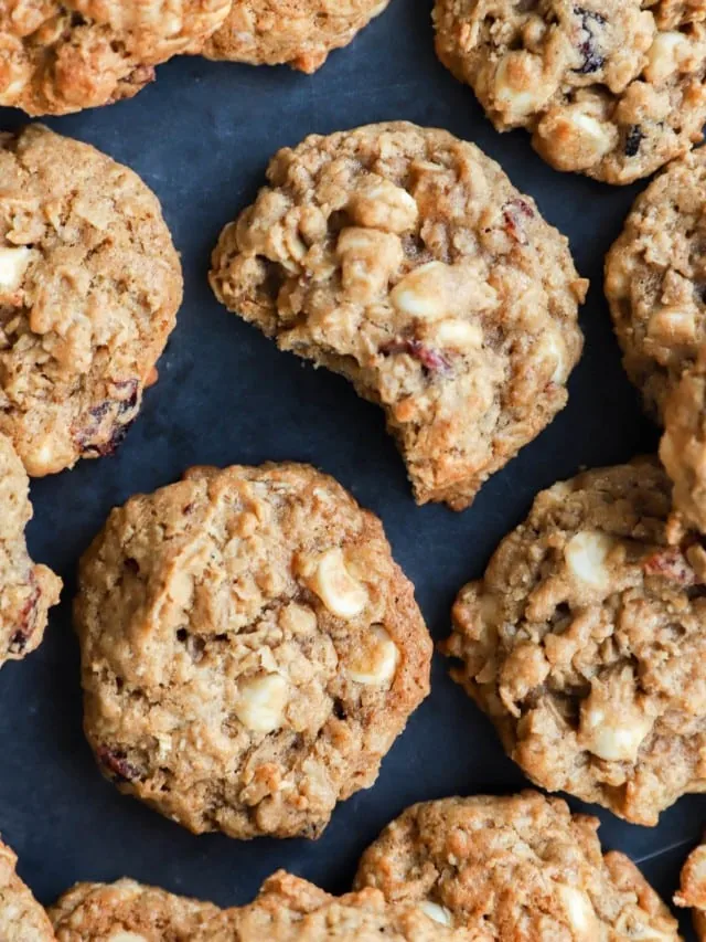 cranberry white chocolate oatmeal cookies