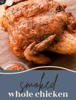 Smoked chicken pinterest graphic