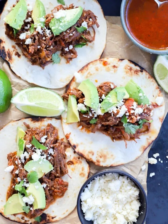 shredded beef tacos