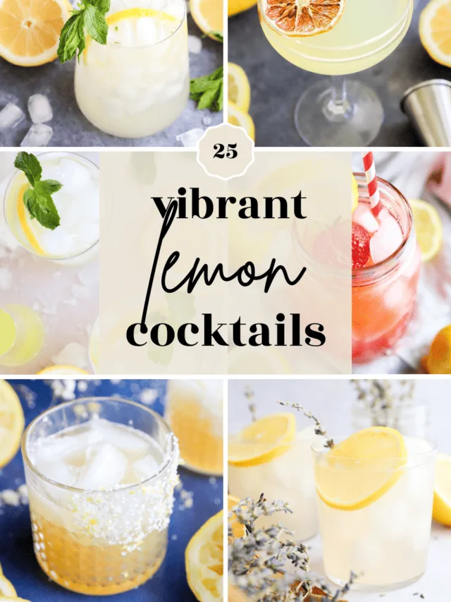 vibrant lemon cocktails