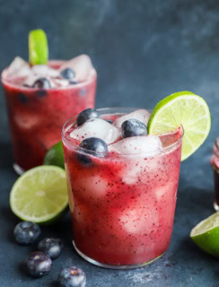 fruity cocktail in a glass for summer and spring