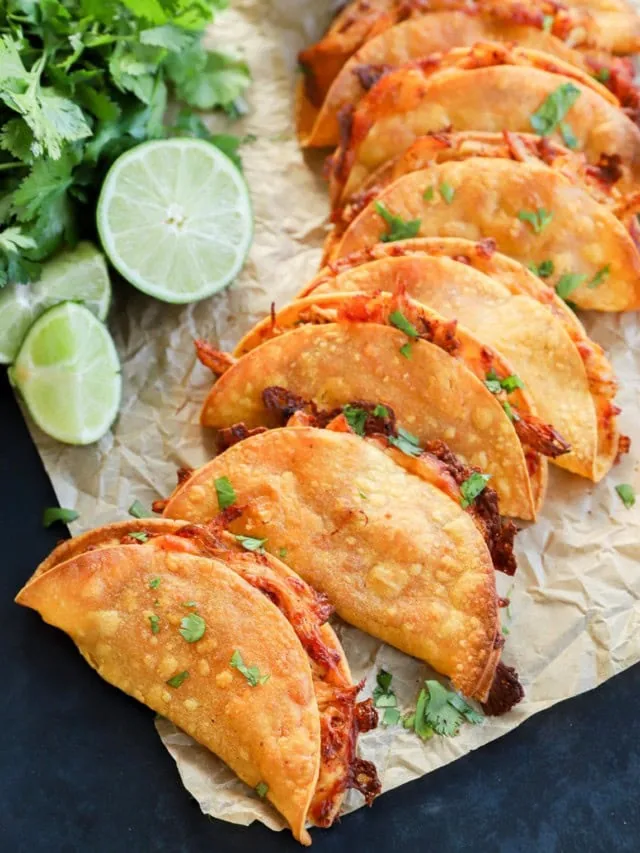 crispy baked chicken tacos