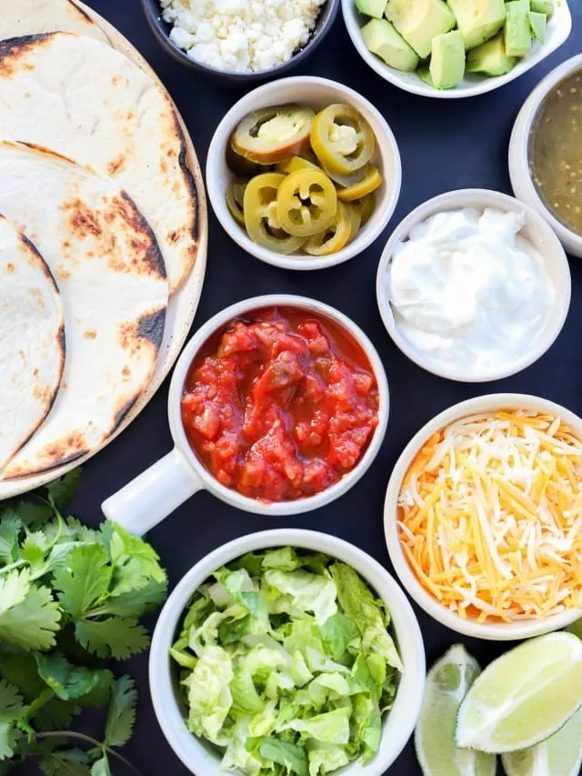 how to set up a taco bar