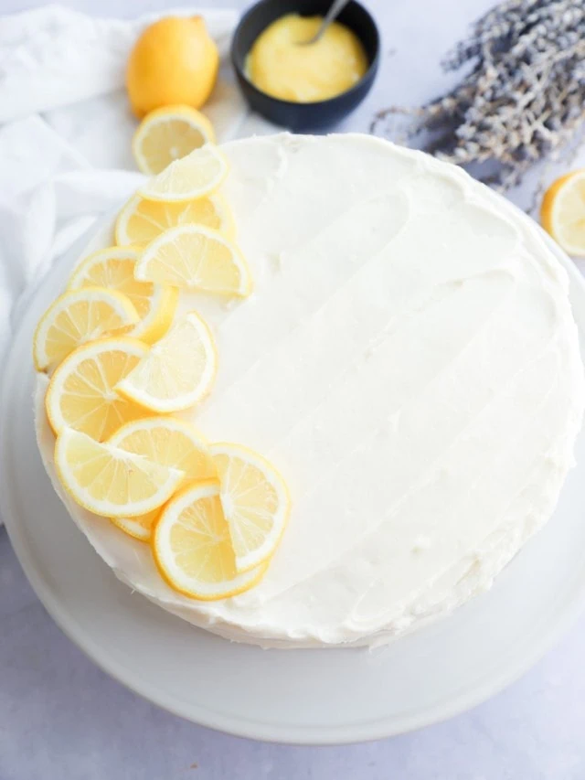 lavender lemon curd cake