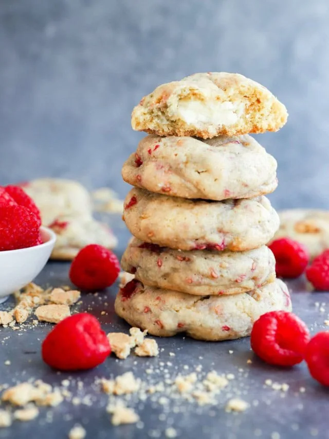 raspberry cheesecake cookies