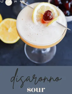 Disaronno sour pinterest image