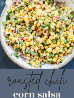 Roasted chili corn salsa pinterest image