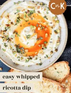 easy whipped ricotta dip pinterest image