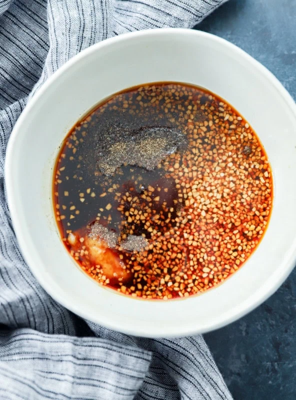 honey soy marinade in a bowl