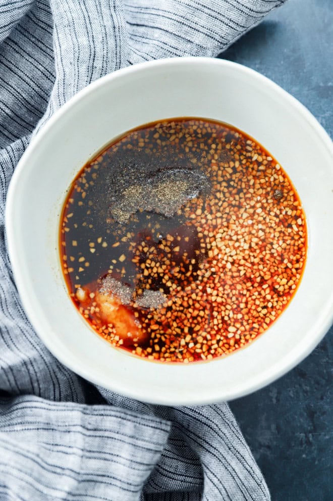 honey soy marinade in a bowl