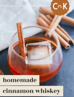 homemade cinnamon whiskey pinterest image