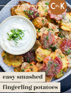 fingerling smashed potatoes pinterest image