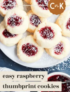 raspberry thumbprint cookies pinterest image