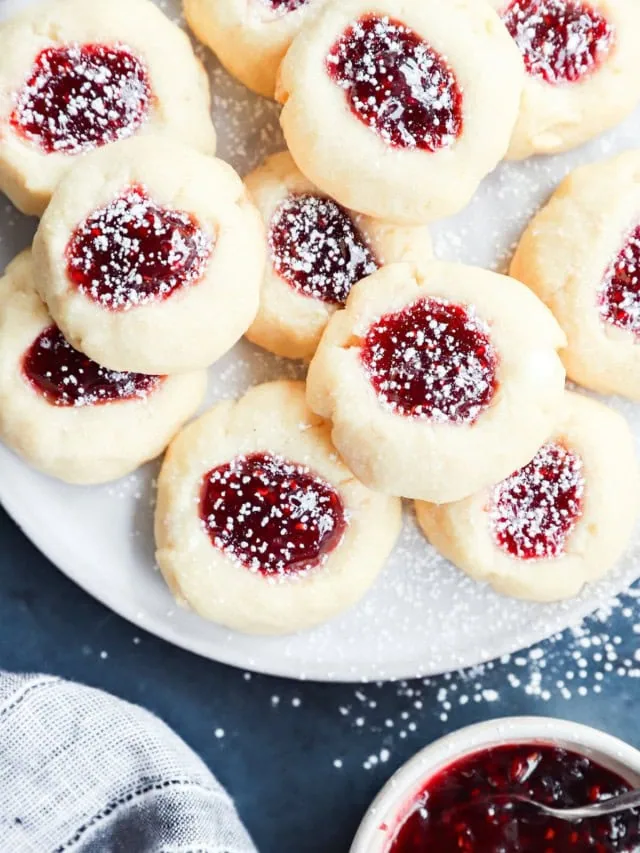 raspberry thumbprint cookies