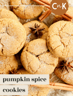 pumpkin pie spice cookies pinterest image