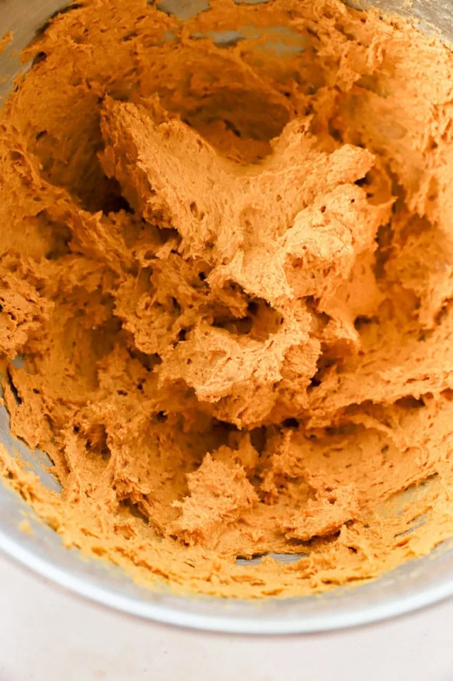 pumpkin pie spice cookies cookie dough in a bowl