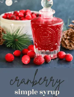 cranberry simple syrup pinterest image