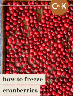 how to freeze cranberries pinterest image