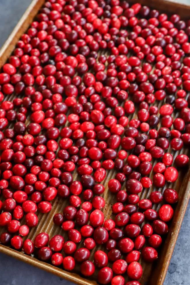 how to freeze cranberries on sheet pan