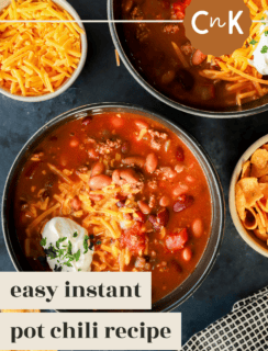 instant pot chili pinterest image