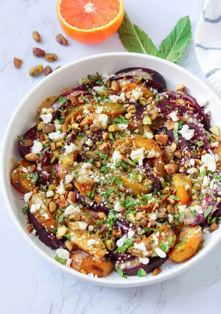 roasted beet salad with tahini